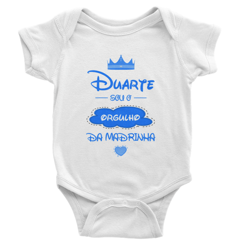 Bodie De Bebé Personalizado "Orgulho" - Azul - DECOR PRESENTES PERSONALIZADOS