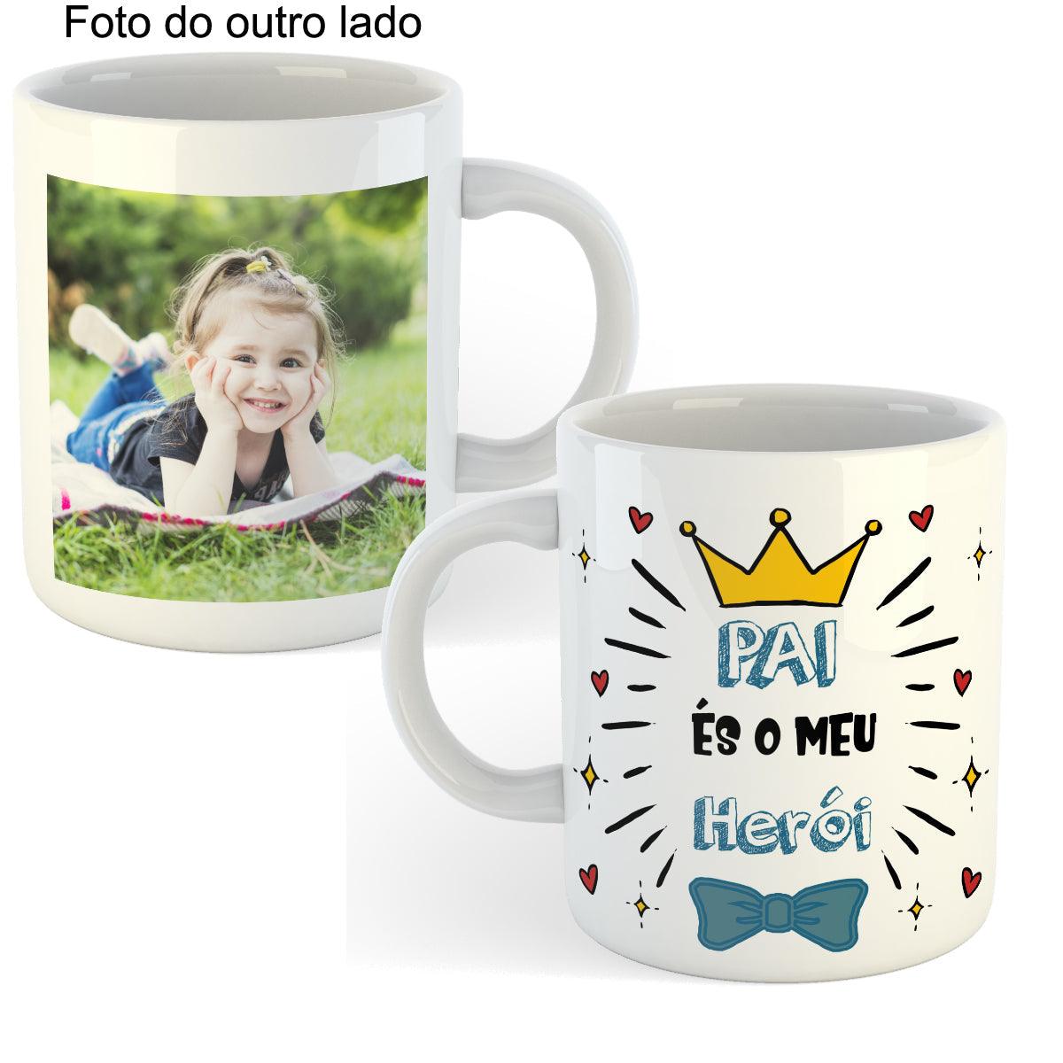 Caneca "Pai És O Meu Herói" - DECOR PRESENTES PERSONALIZADOS