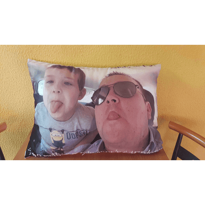 RECTANGULARA ALMOFADA PERSONALIZADA COM FOTO E TEXTO  PARA O PAI - DECOR PRESENTES PERSONALIZADOS