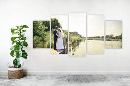 Painel 5 telas personalizadas efeito partido  - decor presentes personalizados