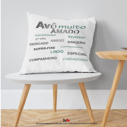 Almofada Personalizada "Avô Muito Amado" - DECOR PRESENTES PERSONALIZADOS